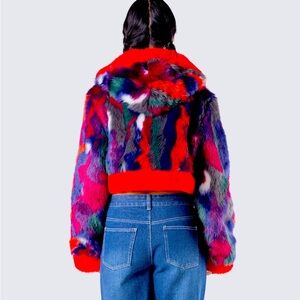 Elias Abstract Fur Jacket - Size 3X